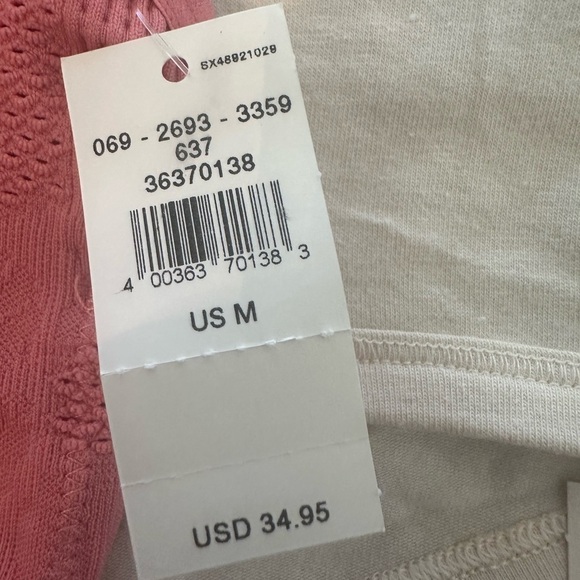 Aerie jacquard longline bralette and panty set Medium NWT coral Chill Out - Picture 6 of 7